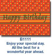 Checkered Birthday Card